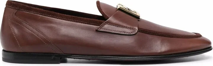 interlocking DG-plaque loafers