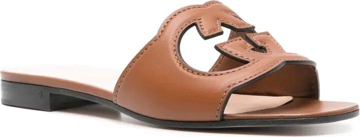 Interlocking G leather sandals - Image 2