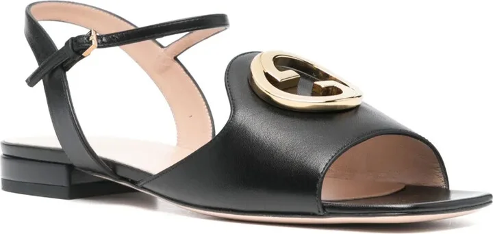 Interlocking G-logo leather sandals - Image 2