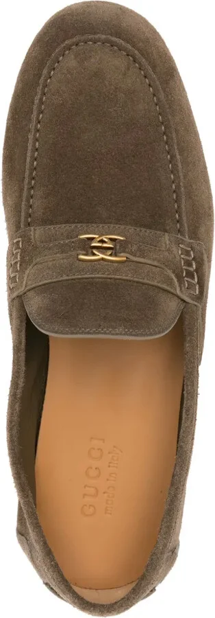 Interlocking G suede loafers - Image 4