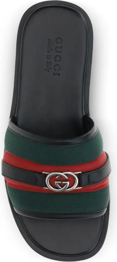 Interlocking G web-stripe sandals - Image 3