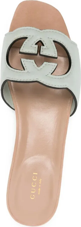 Interlocking GG leather sandals - Image 4