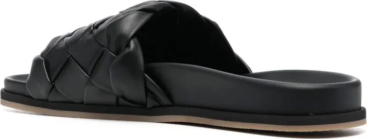 Interwoven-Design Calf-Leather Slides - Image 3