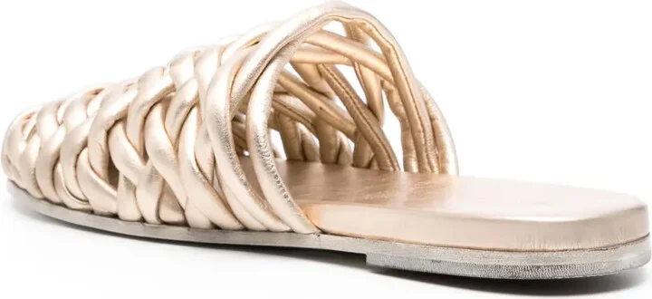Interwoven-Design Leather Mules - Image 3