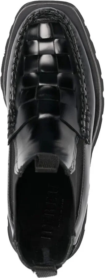 Interwoven-Detail Leather Ankle Boots - Image 4