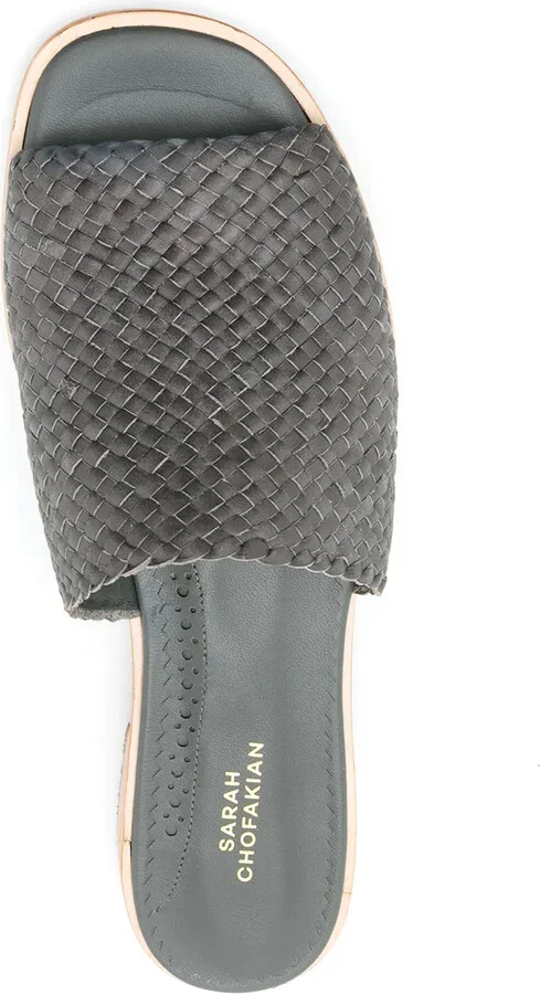 Interwoven Flat Leather Sandals - Image 4