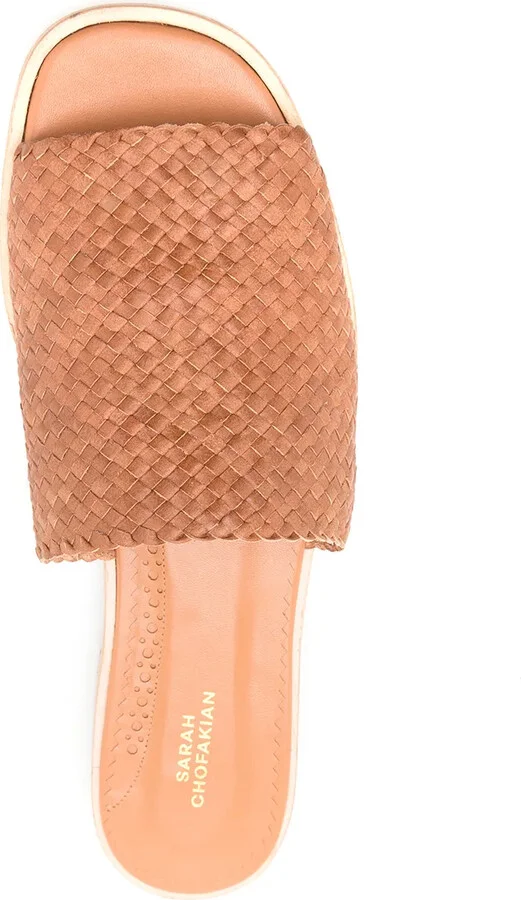 Interwoven Flat Leather Sandals - Image 4