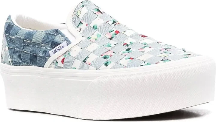 Interwoven Floral-Design Sneakers - Image 2