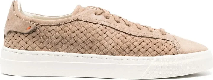 Interwoven Lace-Up Sneakers