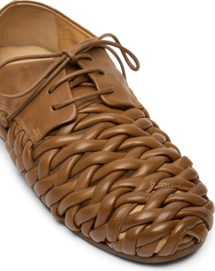 interwoven leather Derby shoes - Image 4