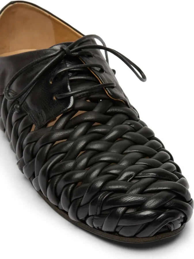 interwoven leather Derby shoes - Image 4