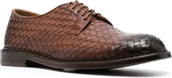 Interwoven Leather Derby Shoes - Image 2
