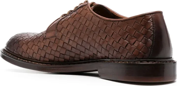 Interwoven Leather Derby Shoes - Image 3