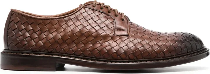 Interwoven Leather Derby Shoes