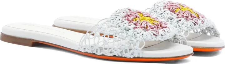 Interwoven Leather Slides - Image 2