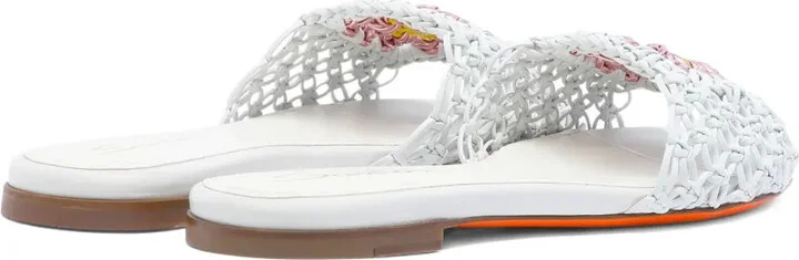 Interwoven Leather Slides - Image 3