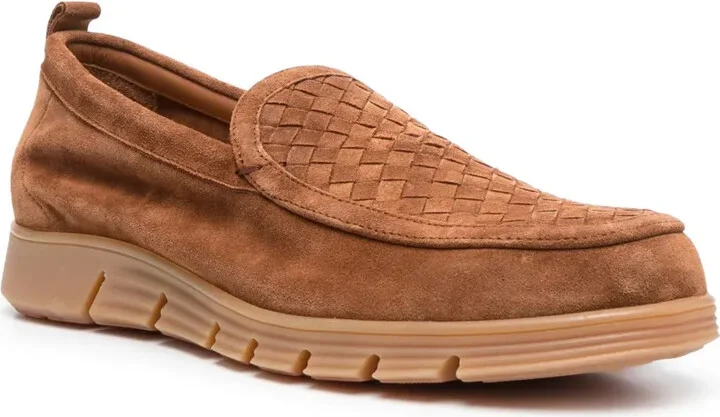 Interwoven-Panel Leather Loafers - Image 2