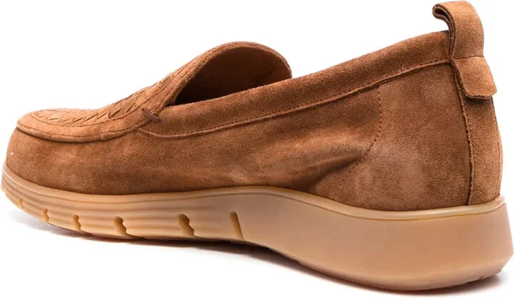 Interwoven-Panel Leather Loafers - Image 3