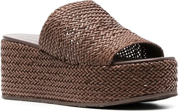 Interwoven Platform Wedge Sandals - Image 2