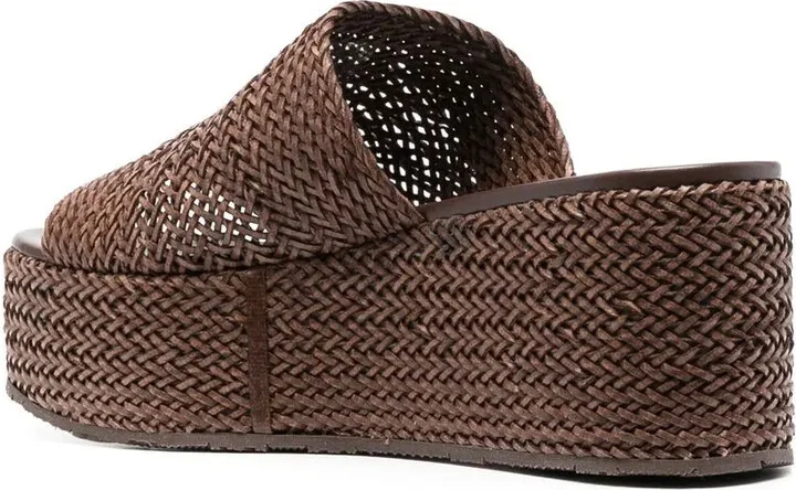 Interwoven Platform Wedge Sandals - Image 3