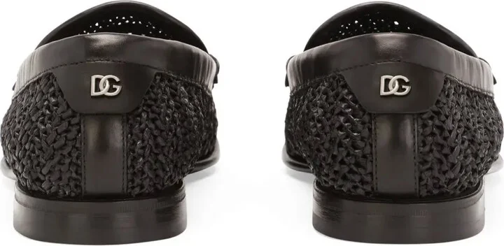 Interwoven Raffia Penny Loafers - Image 3