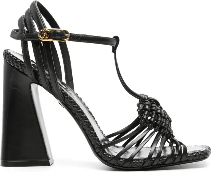 Interwoven-Straps Leather Sandals