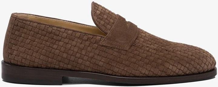Interwoven Suede Loafers