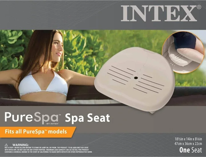 Intex Removable Non Slip Seat for Inflatable PureSpa Hot Tub Pool, (2 Pack) - Beige/khaki - Image 5