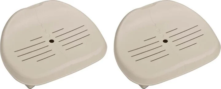 Intex Removable Non Slip Seat for Inflatable PureSpa Hot Tub Pool, (2 Pack) - Beige/khaki