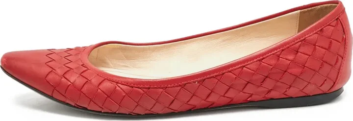 Intrecciato ballet flats