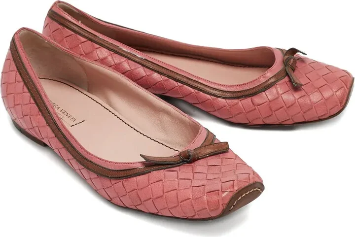 Intrecciato bow-detailing ballet flats - Image 2