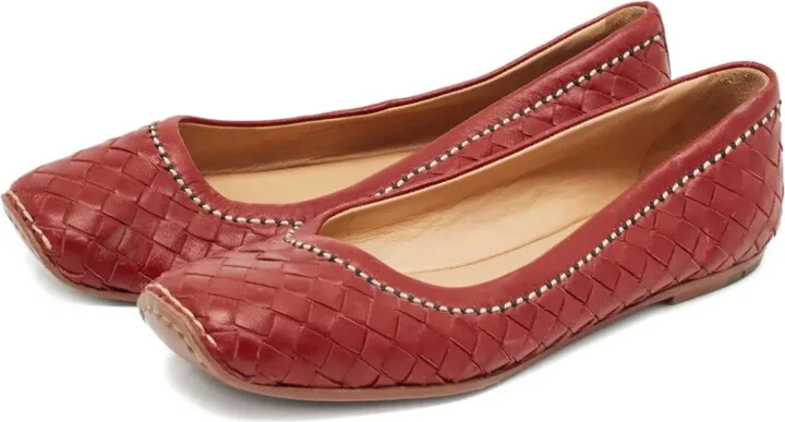Intrecciato leather ballet flats - Image 2