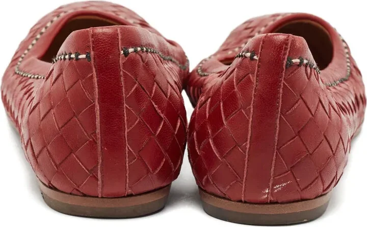 Intrecciato leather ballet flats - Image 3