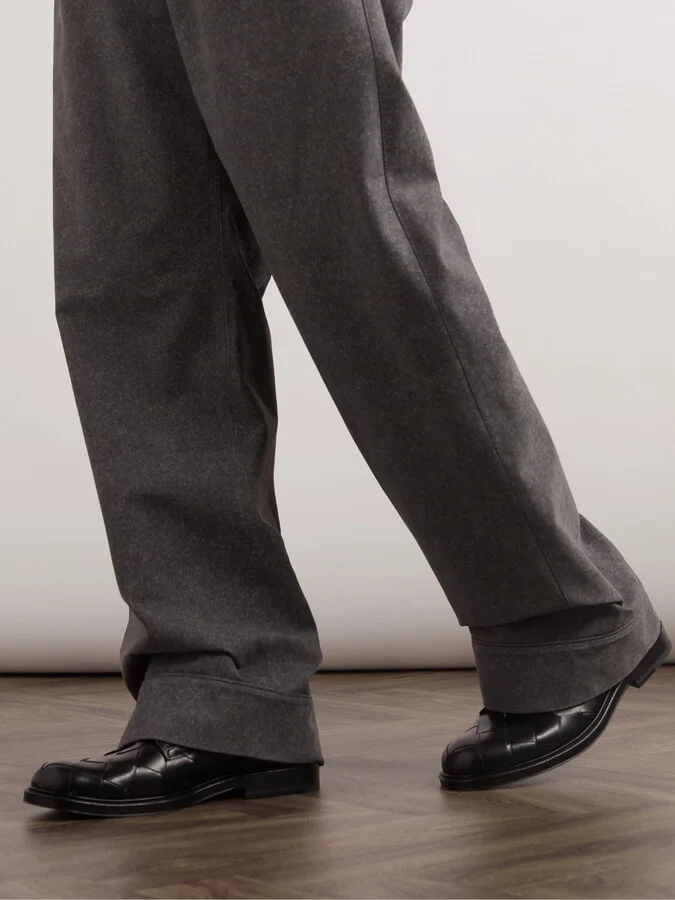 Intrecciato Leather Derby Shoes - Image 2