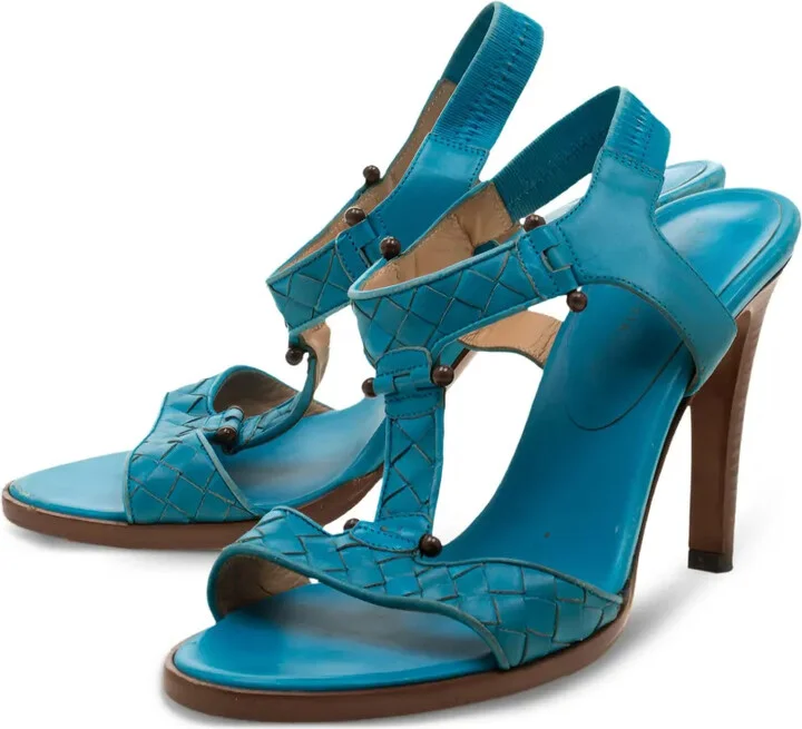 Intrecciato leather sandals - Image 3