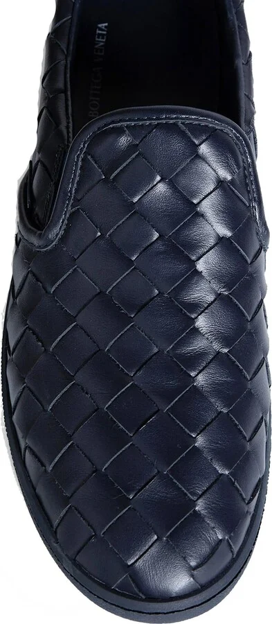 Intrecciato Leather Sneakers - Image 4