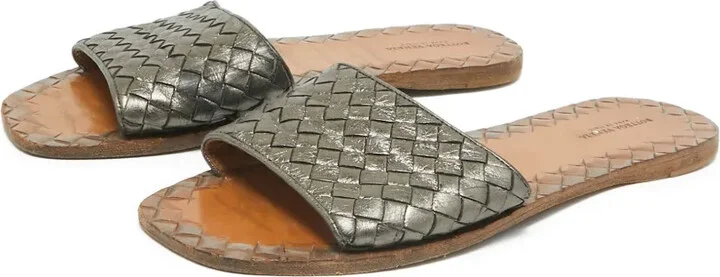 Intrecciato-weave leather sandals - Image 3