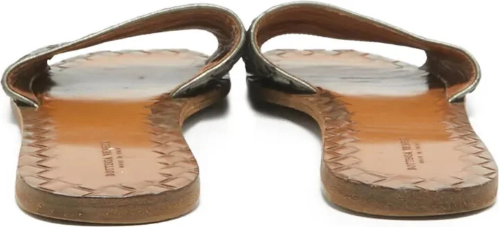 Intrecciato-weave leather sandals - Image 4