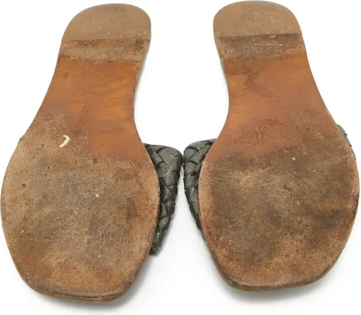 Intrecciato-weave leather sandals - Image 5