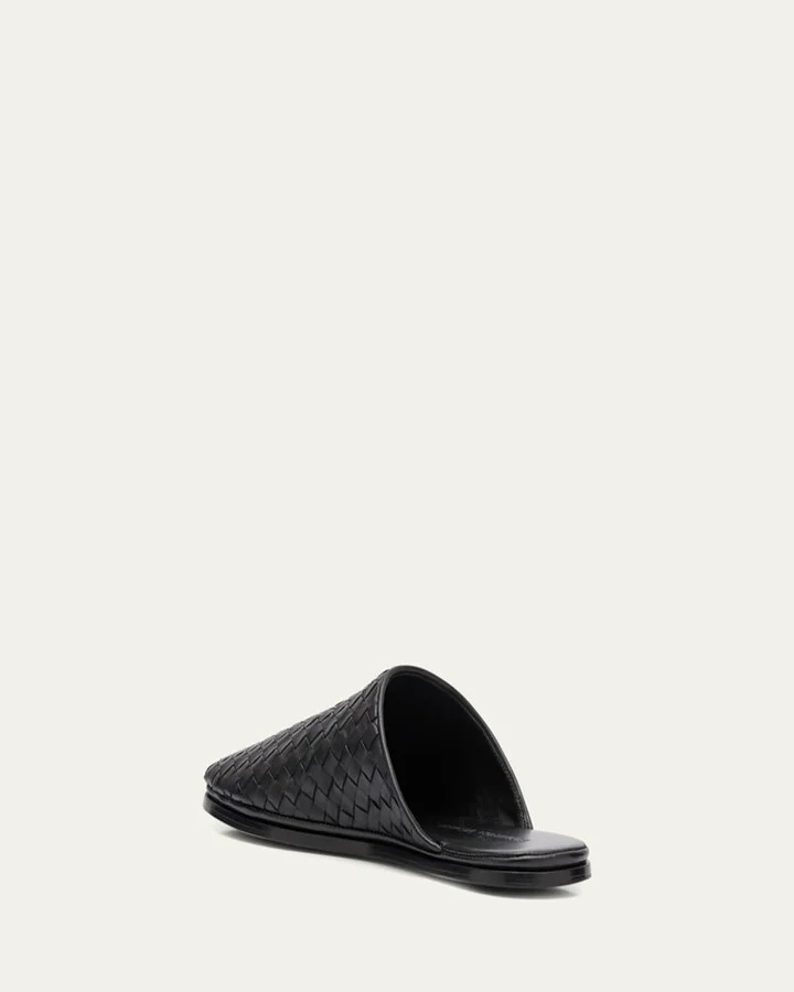 Intrecciato Woven Leather Mule Slippers - Image 4