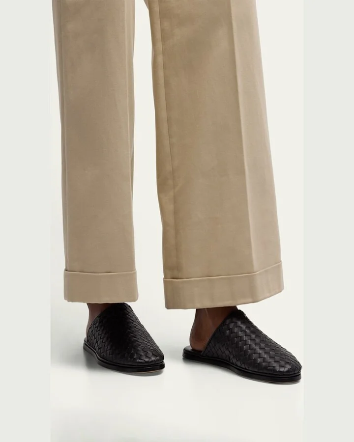 Intrecciato Woven Leather Mule Slippers - Image 5