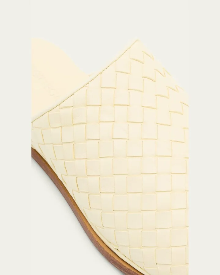 Intrecciato Woven Leather Mule Slippers - Image 9