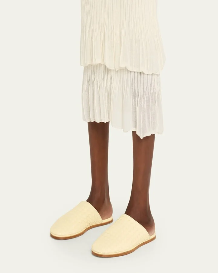 Intrecciato Woven Leather Mule Slippers - Image 11