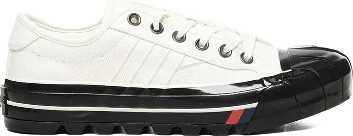 Intrepid lace-up rubber-toe trainers