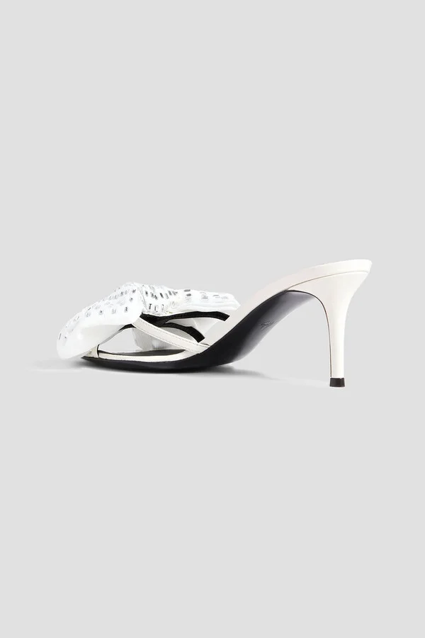 Intriigo Alexandrine embellished glossed mules - Image 6