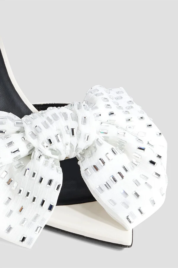 Intriigo Alexandrine embellished glossed mules - Image 7