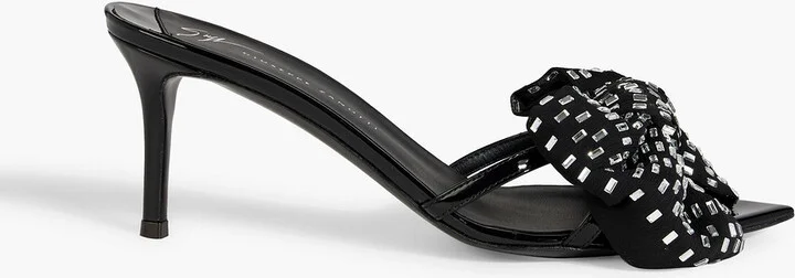 Intriigo Alexandrine embellished glossed mules