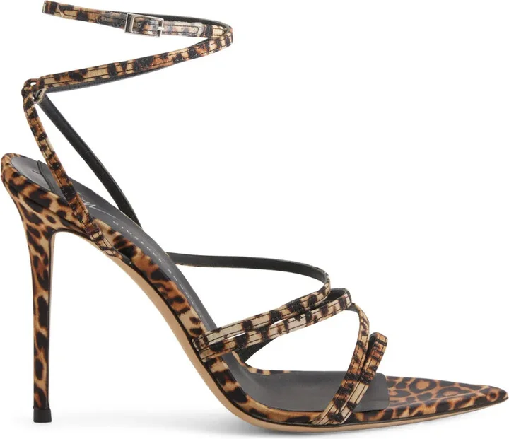 Intriigo Claire 90mm animal-print sandals