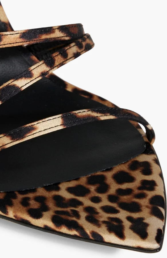 Intriigo Claire leopard-print satin sandals - Image 4