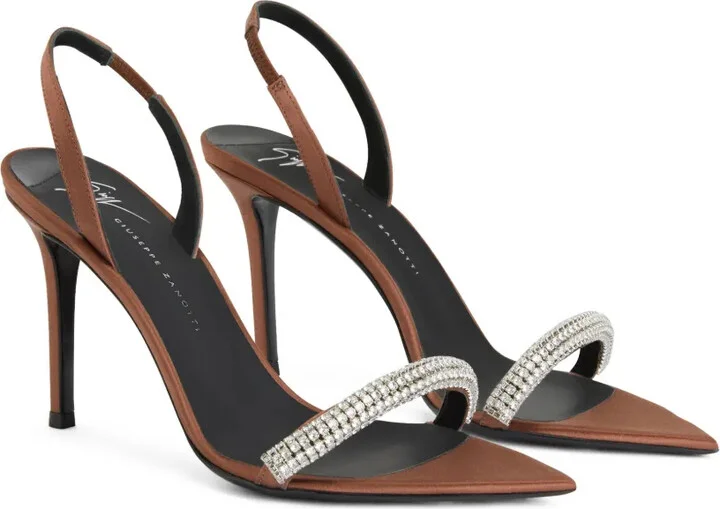 Intriigo Galassia 90mm rhinestone-embellished satin sandals - Image 2